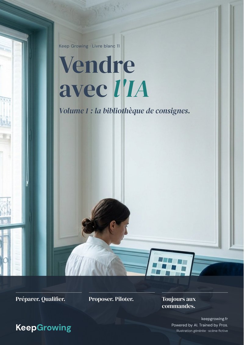 Couverture du livre blanc Keep Growing KG_11 : Vendre avec l'IA, volume 1
