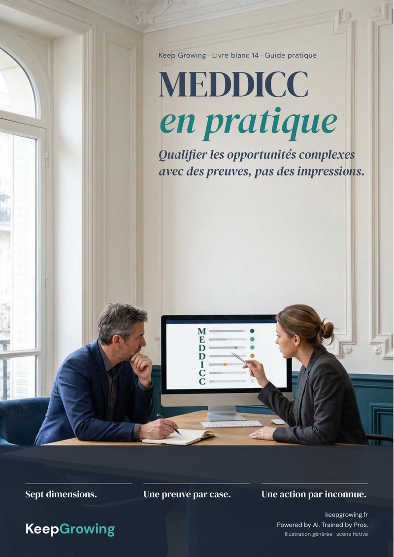 Couverture du livre blanc Keep Growing KG_14 : MEDDICC en pratique